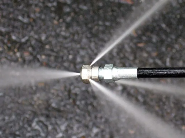 High-pressure hydro jet machine used for professional drain cleaning services